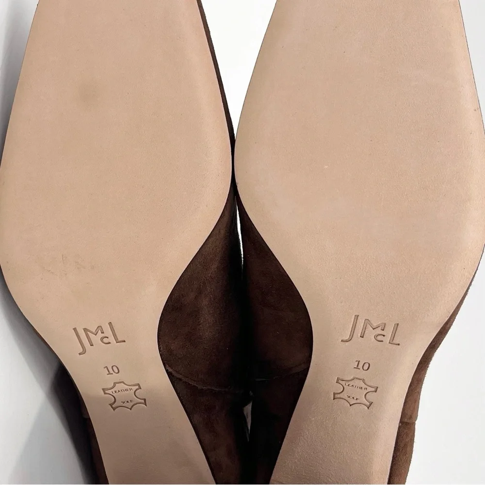 NWT J. McLaughlin Cocoa Brown Evie Suede Leather Booties Size 10